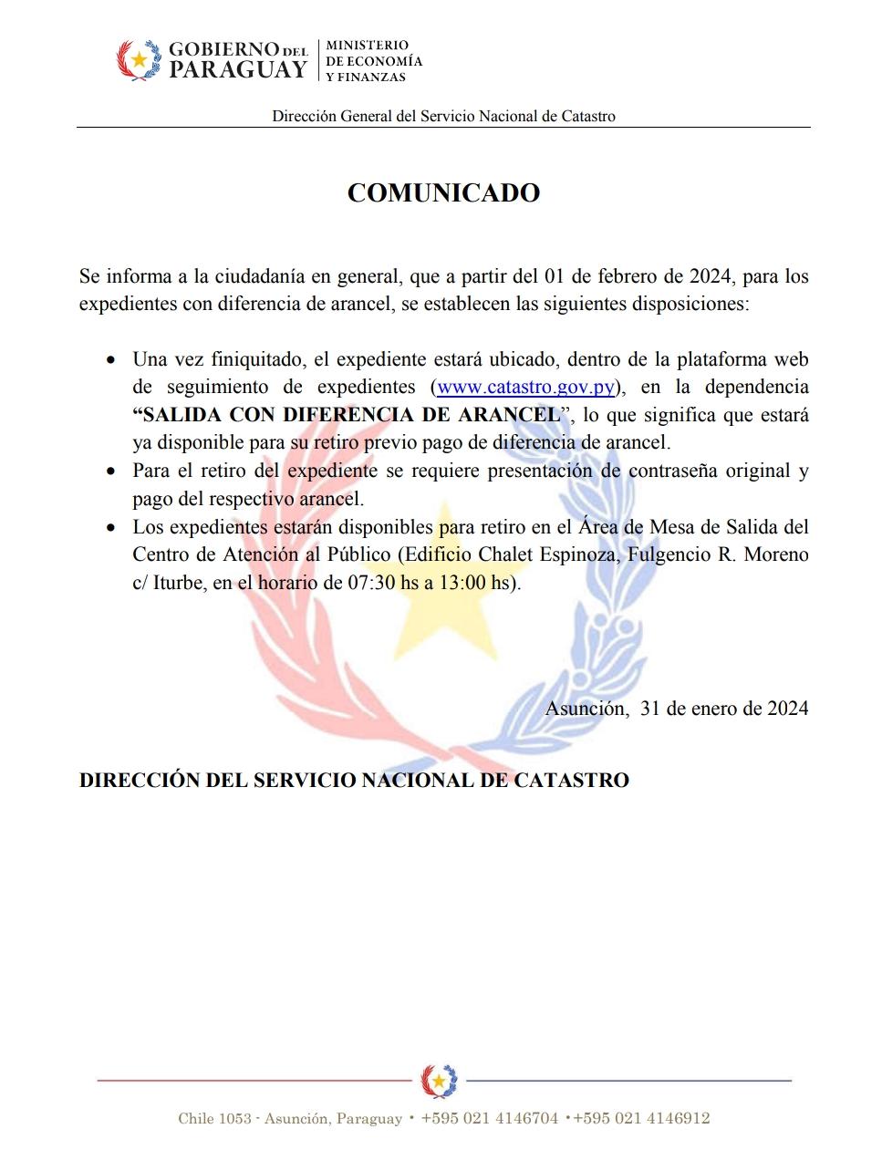 COMUNICADO